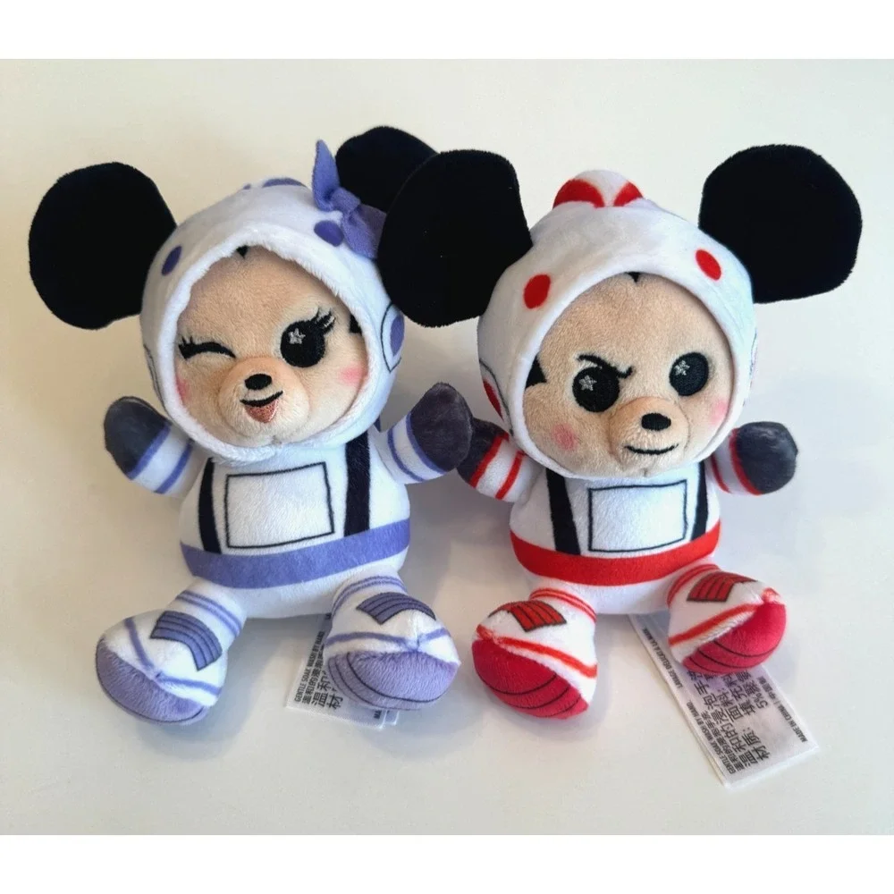 NEW Disney Wishables Space Mountain Series Mickey & Minnie Astronauts Plush Set